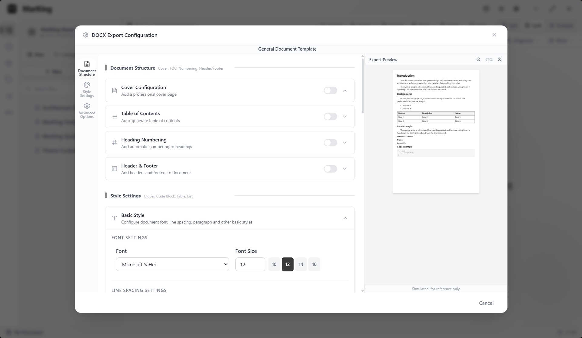 DOCX Template System